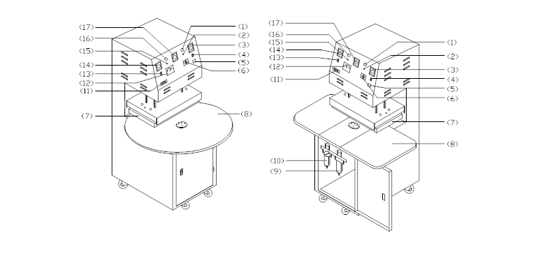 吸塑封口机结构图 吸塑封口机结构图